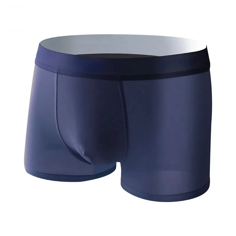 High Quality Boxer Graphene Men Underwear Panty Man Shorts AAA Antibacterial Ice Silk Panties Breather Underpants 1 Pc