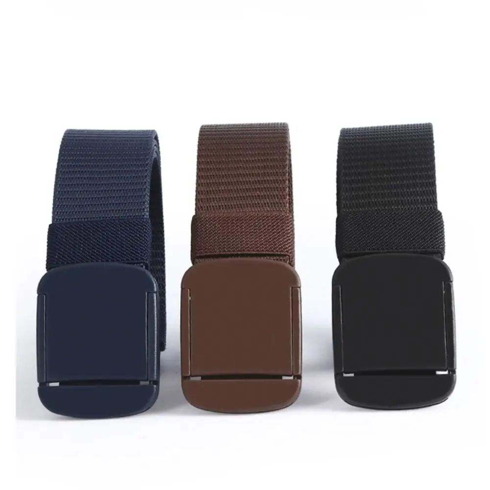 

Fashion Adjustable Nylon Braided Belt Casual Leisure Metal Free Waist Belt Luxury Brand Design Canvas Strap
