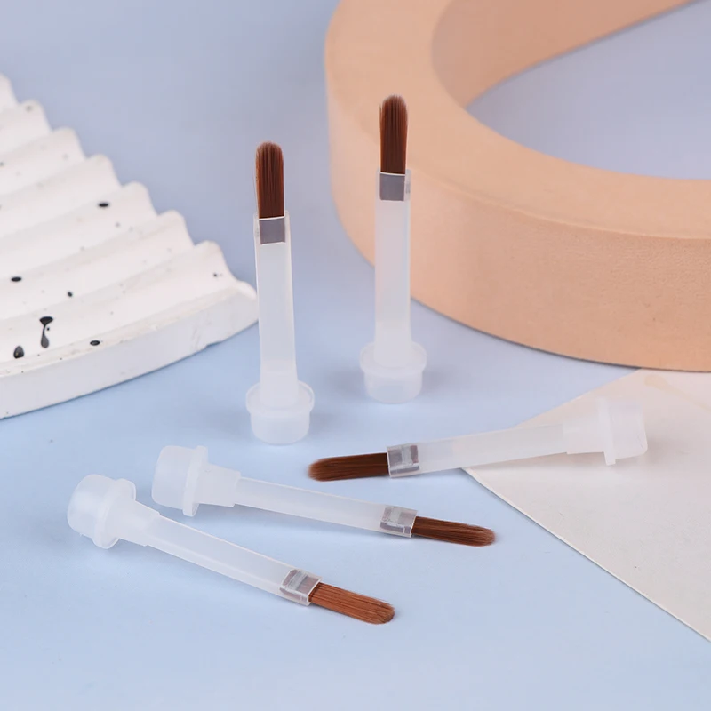 5/10/15/20 قطعة فرشاة طلاء الأظافر القابل للتصرف ل 15 مللي زجاجة طلاء الأظافر فرشاة بديلة الشعر البني مسمار فرشاة فنية تطبيقها #5