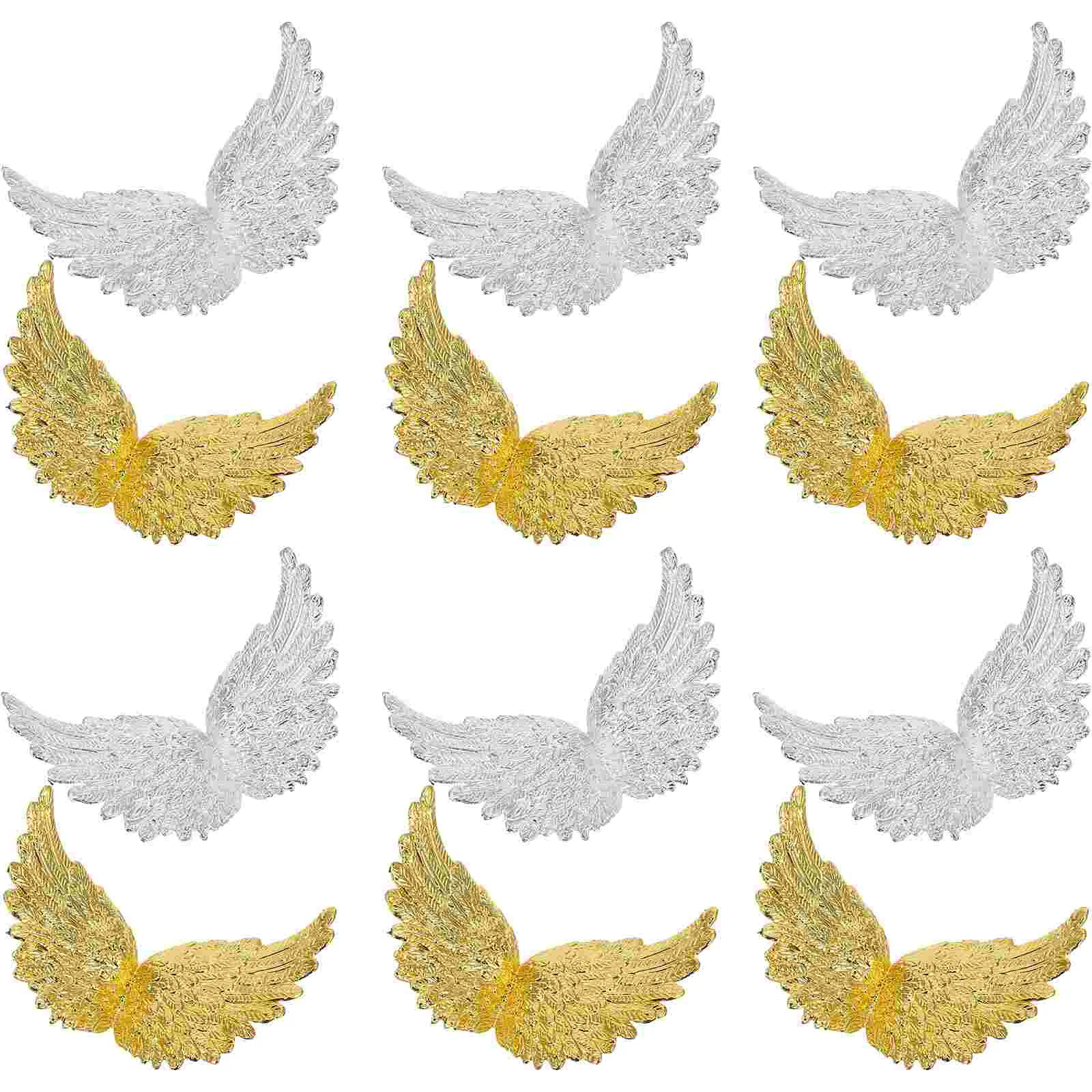 

24 Pcs Decor Plastic Wings for DIY Making Mini Ornament Angel Top Hat Golden Cake Ornaments Baby