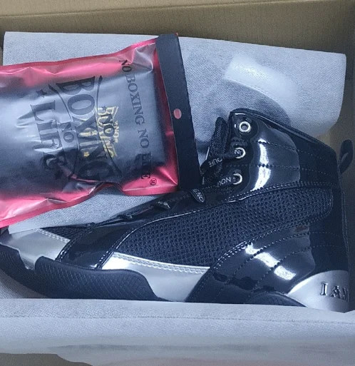 أحذية مصارعة احترافية طويلة للرجال، ملابس محايدة، أحذية الملاكمة سامبو، أحذية رياضية نسائية قابلة للتنفس #1