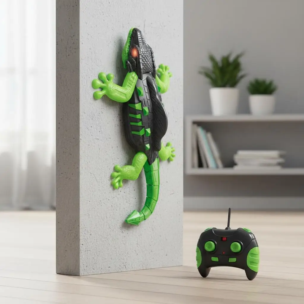 

Electric Remote Control Lizard Gecko Climbing Wall Climbing Toy Remote Control Wall Crawler Gecko With LED Eyes Car Toys