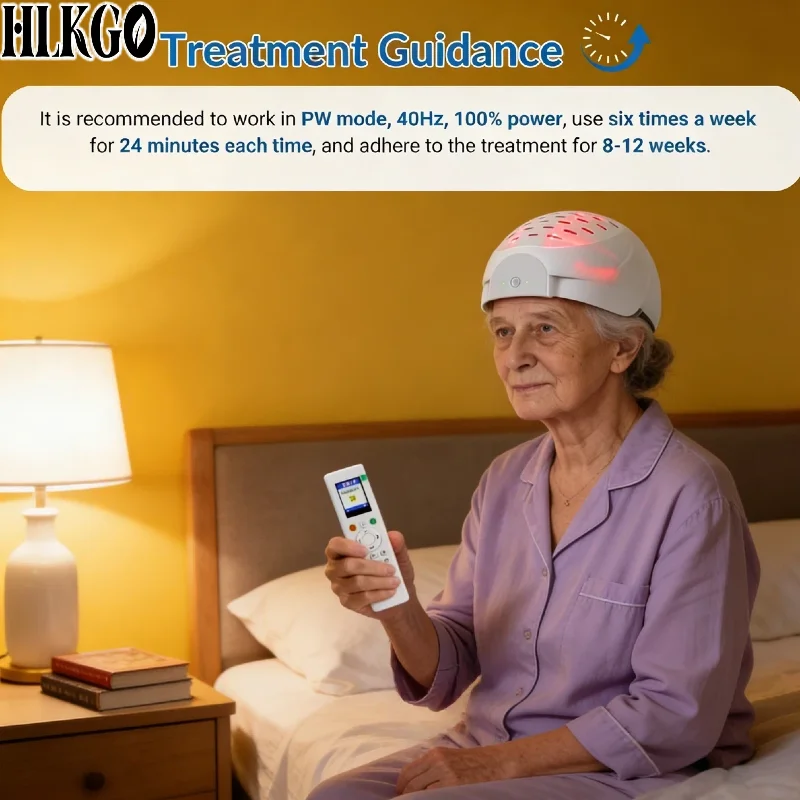 Advanced 1070nm PBM Transcranial Helmet, Non-invasive 40Hz Neuromodulation for Parkinson Dementia Memory Enhancement Care