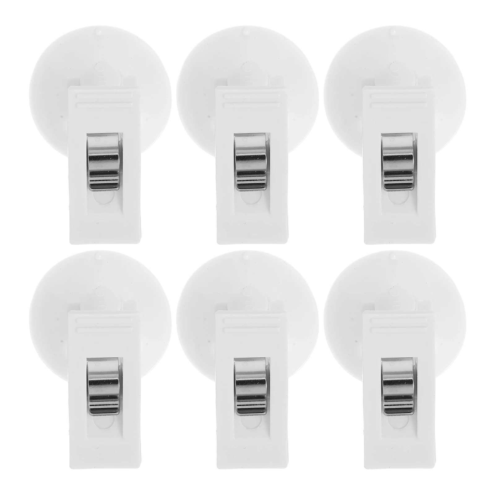 

6 pcs Multifunctional Cup Strong Hold Sunshade Ticket Organizer Refrigerator Notes Display Durable Rubber Plastic Wall Mounting