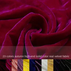 1/3/5m Luxury Real Velvet Fabric Mulberry Silk Velvet Banquet  Dress High Quality Clothing Fabric Soft Drape By The Meter