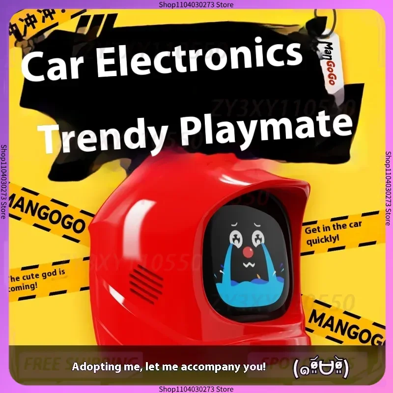 

Mangogo Intelligent Car Mounted Electronic Pet Toy Trendy Companion With Facia Expressions Decorative Robot Figurine For Kids