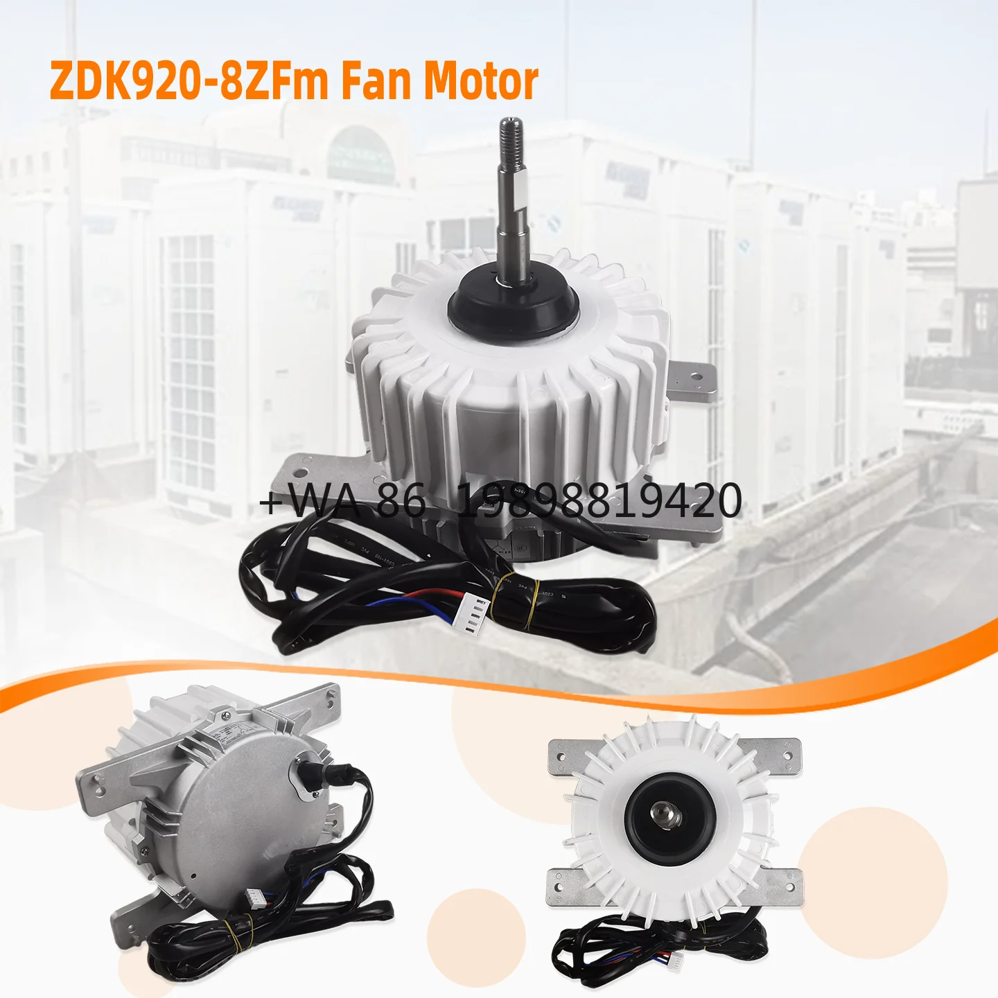 

Fan Motor Parts for Home Industrial Use Easy ZDK920-8ZFm(DR-310-920-8) DC310V 920RPM 920W CW BCL 8Ploes Metal Air Conditioner