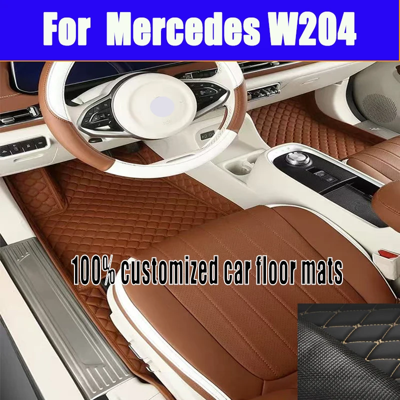 

Изготовленные на заказ автомобильные коврики для Mercedes W204 2008 2009 2010, автомобильные коврики с полным покрытием