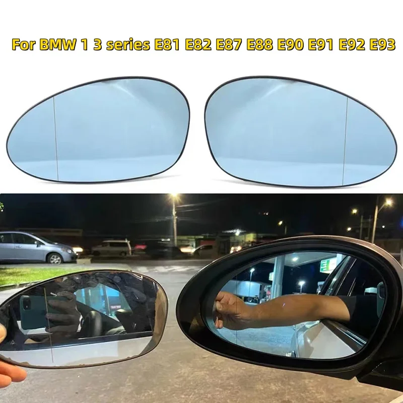 

Подходит для BMW серии 1, 3, E81 E82 E87 E88 E90 E91 E92 E93 левые и правые линзы с подогревом, реверсивные линзы, белые и синие зеркала