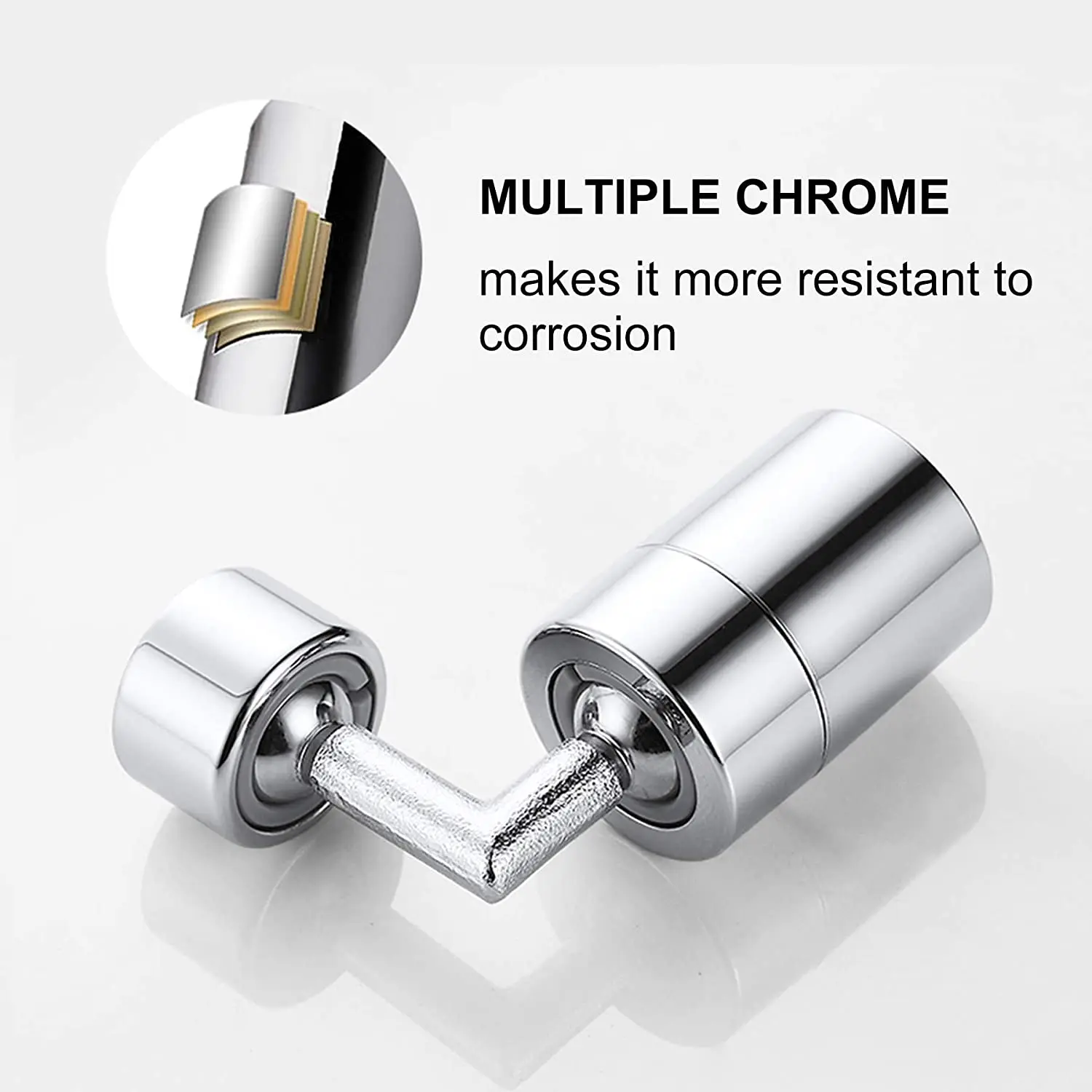 

Удлинитель аэратора для крана 720г. ° Вращающиеся смесители Барботерная насадка Водопроводный кран Аэратор для кухни и ванной комнаты