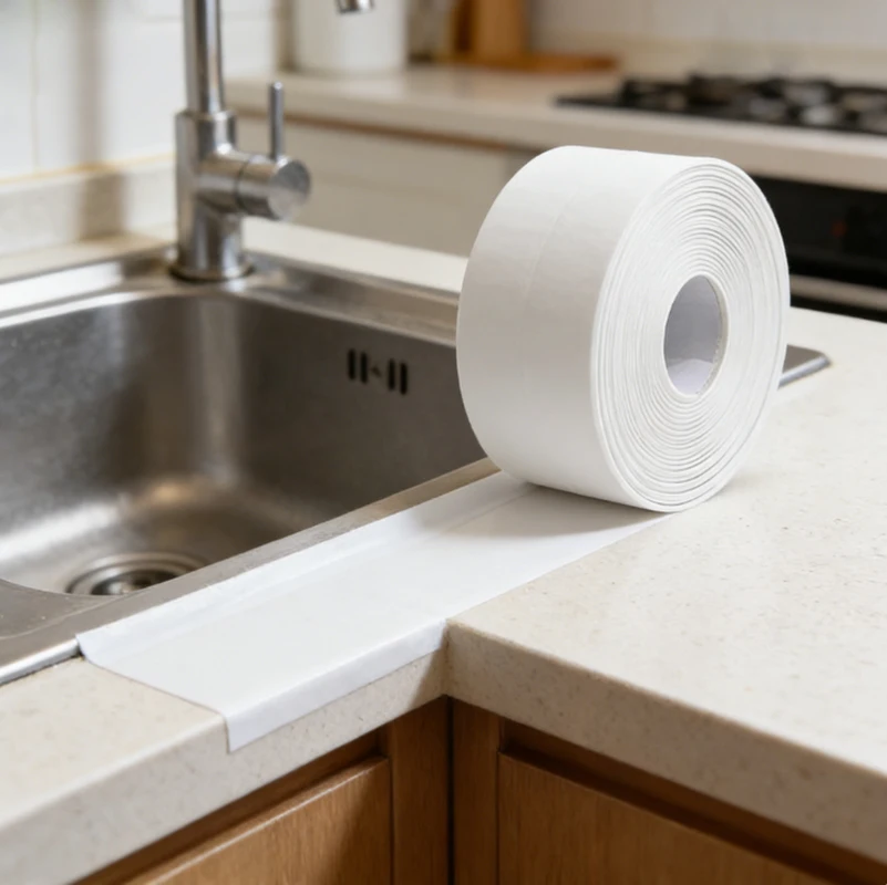Waterproof Sealing Tape PVC Self Adhesive Bathroom Bath Wall Glue Sticker Kitchen Sink Caulk Mold Proof Seal Covering Tape Strip