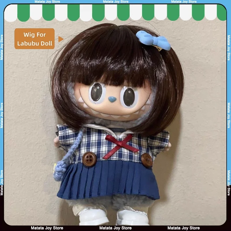 

Only Wig For Labubu Doll Bobo Hairstyle Funny Woolen Curly Big Hair Noodles Rolls Cute Headwear Colorful Dressing Accessories