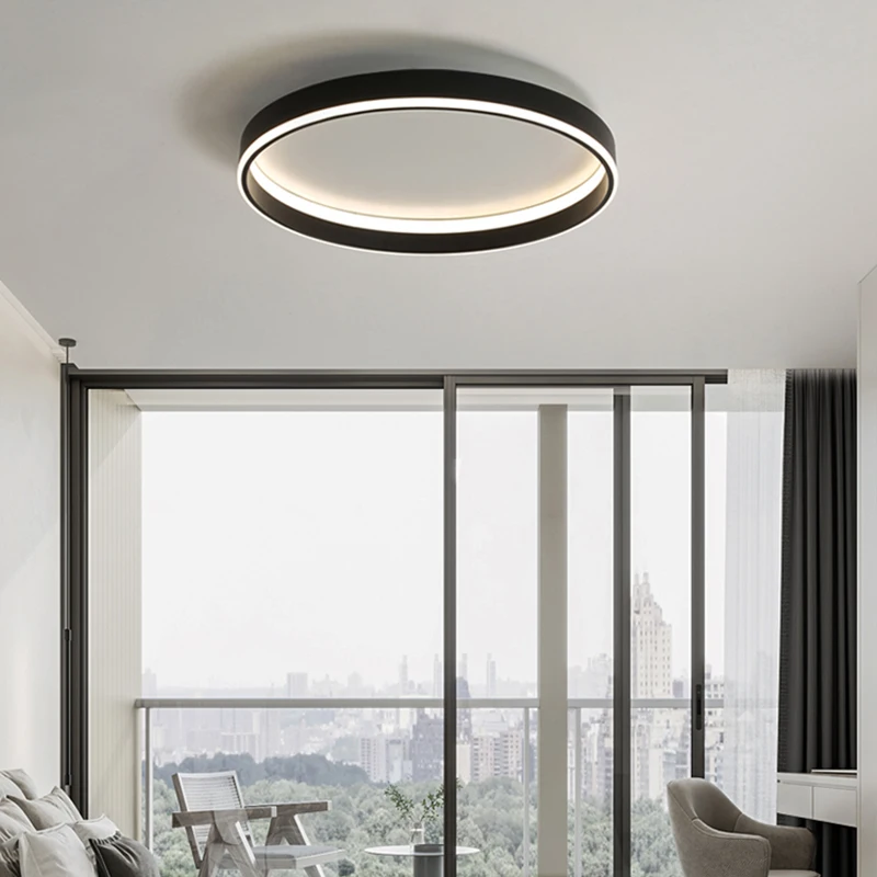 Minimalist LED Ceiling Light For Bedroom Living Room kitchen Study Room Balcony Circular Remote Control Lighting Chandelier