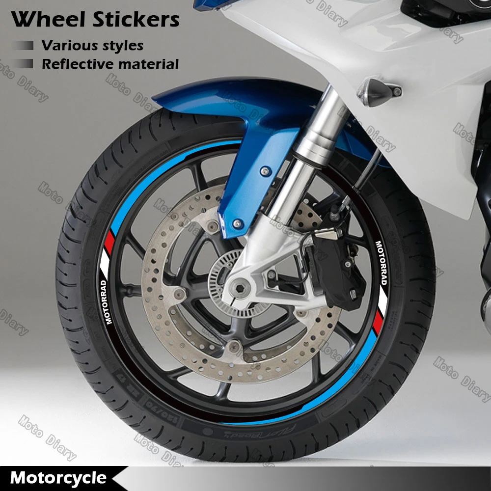 Motorcycle Wheel Sticker Rim Decal Hub Stripe Tape Accessories For BMW F900R F800R F900XR S1000RR S1000R S1000XR R1200R R1250RS