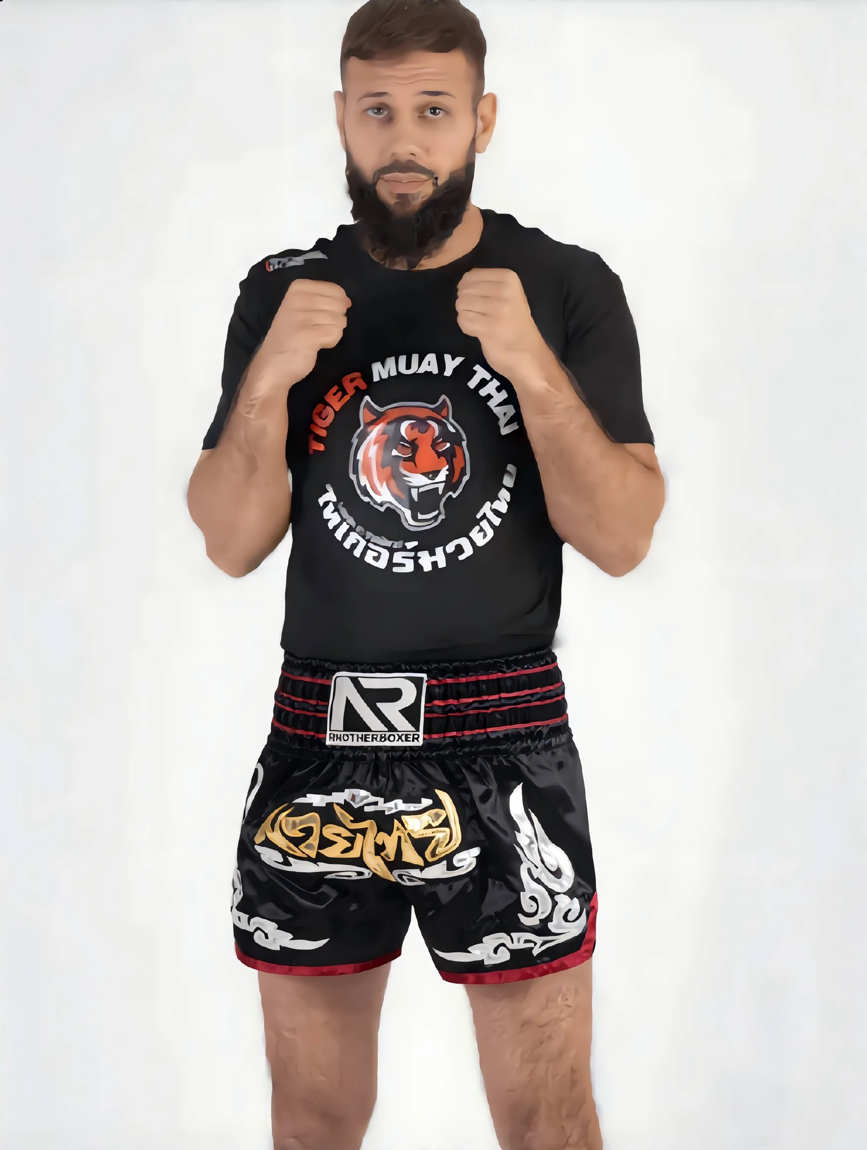 ANOTHERBOXER MMA ﻿   Shorts, atmungsaktive kurze Muay-Thai-Kickboxen, satinglänzende Boxshorts für Männer, Frauen und Kinder