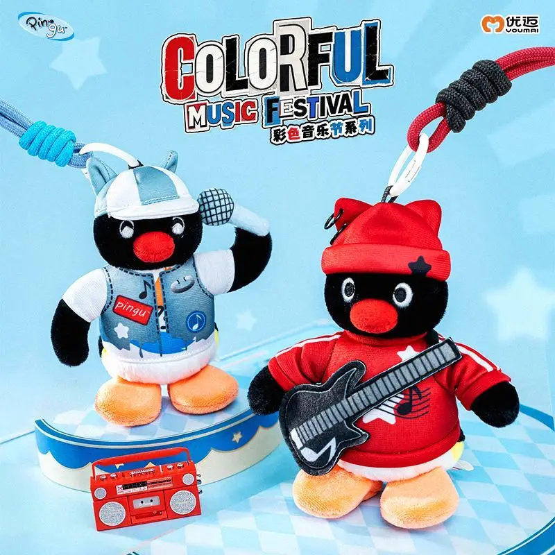 

Youmai Genuine Pingu Colorful Music Festival Plush Charm | Trendy Toy Design |Trending Peripheral Unisex Party Daily Gift Supply