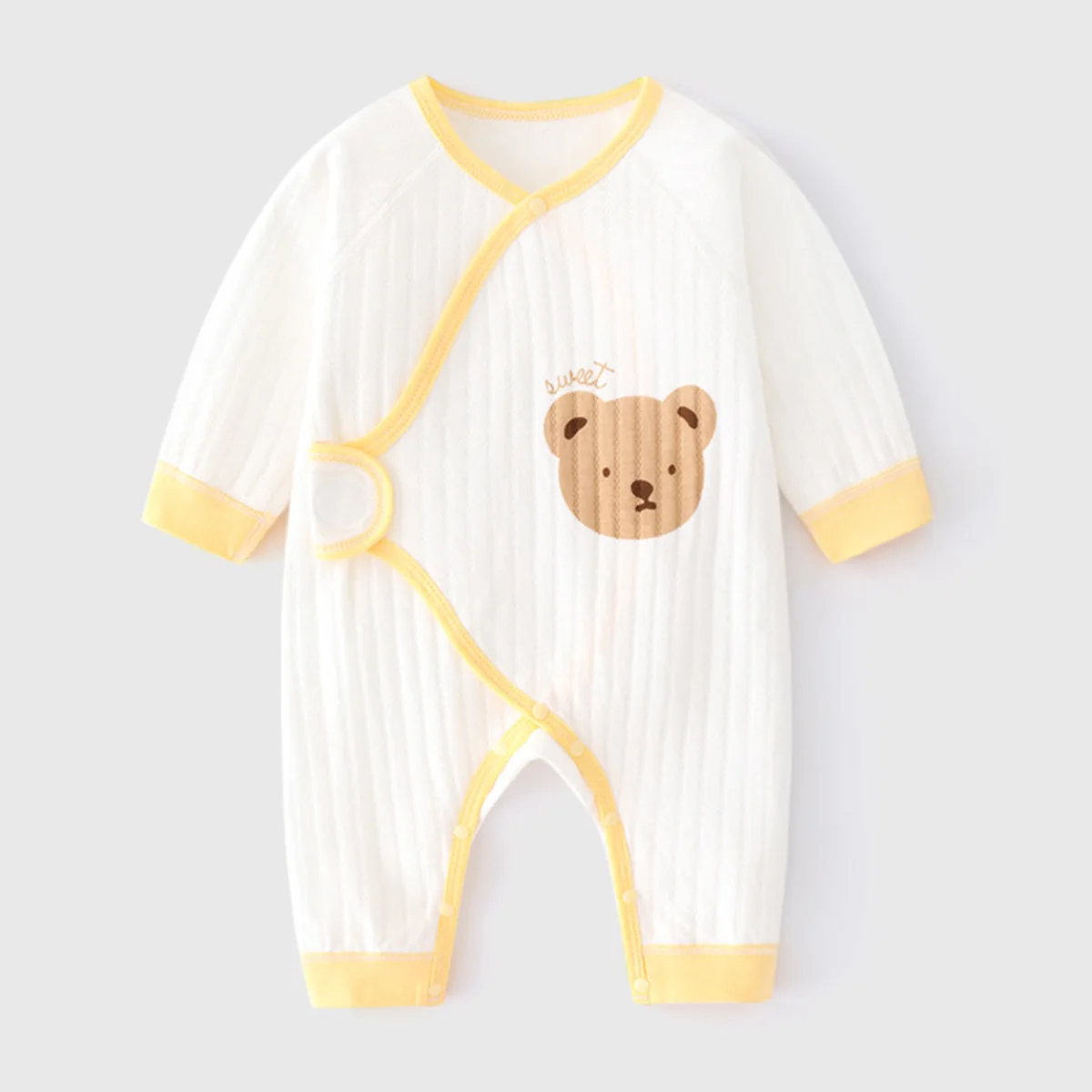 

Newborn Baby Boy Girl Cotton Romper Long Sleeve One Piece Jumpsuit Infant Outfits Clothes