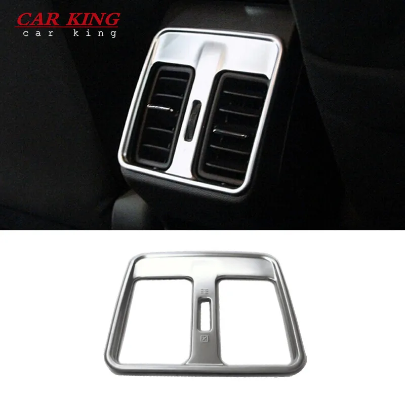 

For Honda New Fit City Jazz 2014 2015 Car Styling ABS Chrome Back Rear Air Condition outlet Vent frame Cover Trim