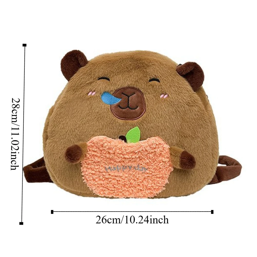 Mochila de capyabrio de peluche para regalo para niños, bolsa de capyabrio de dibujos animados suave, bolsa ligera para muñecos de dibujos animados, regalos