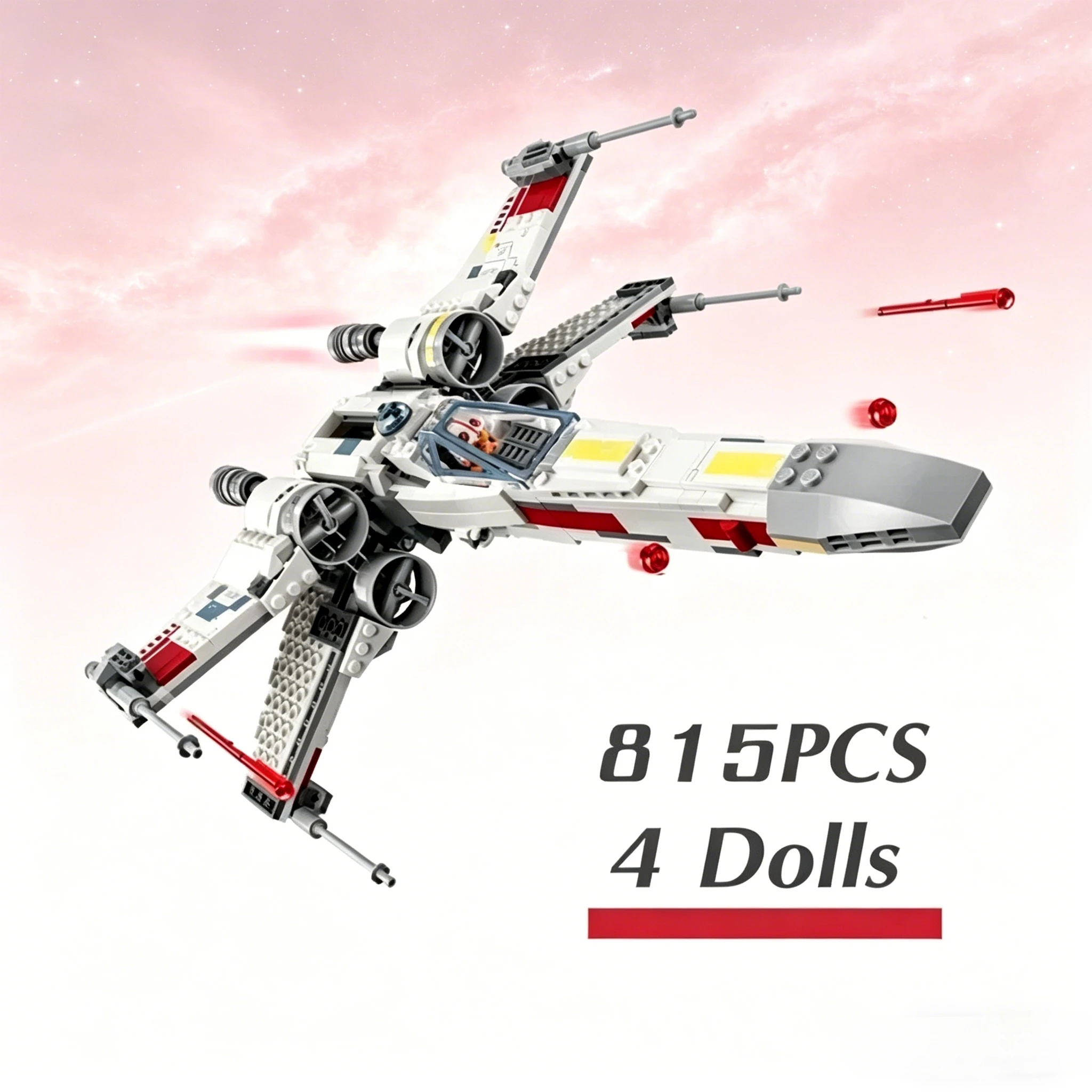 NEW IN STOCK Spaceship T-65 Aircraft Fighter Space StarFighter Fit 75218 Building Blocks Bricks Toys For Kid Christmas Gift