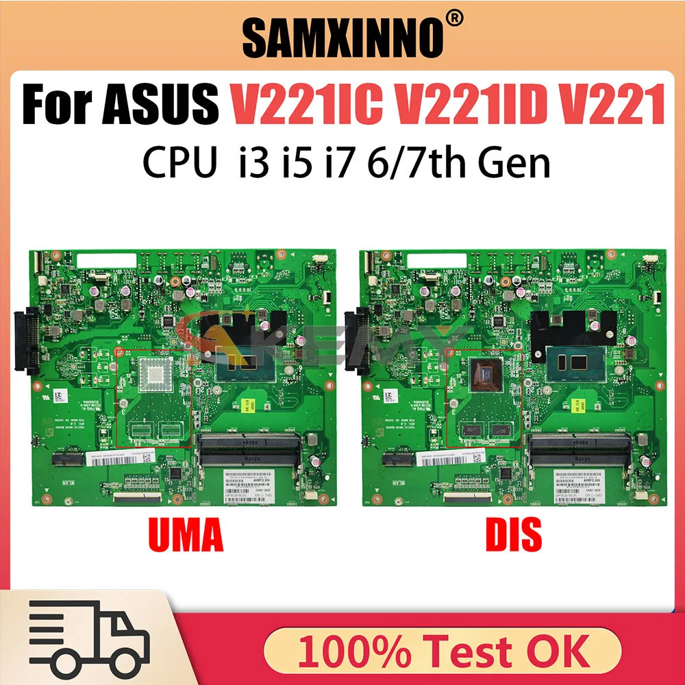 

V221IC Notebook Mainboard For ASUS Vivo AiO V221ID V221 V221ICUK Laptop Motherboard CPU i3 i5 6th 7th Gen 930MX