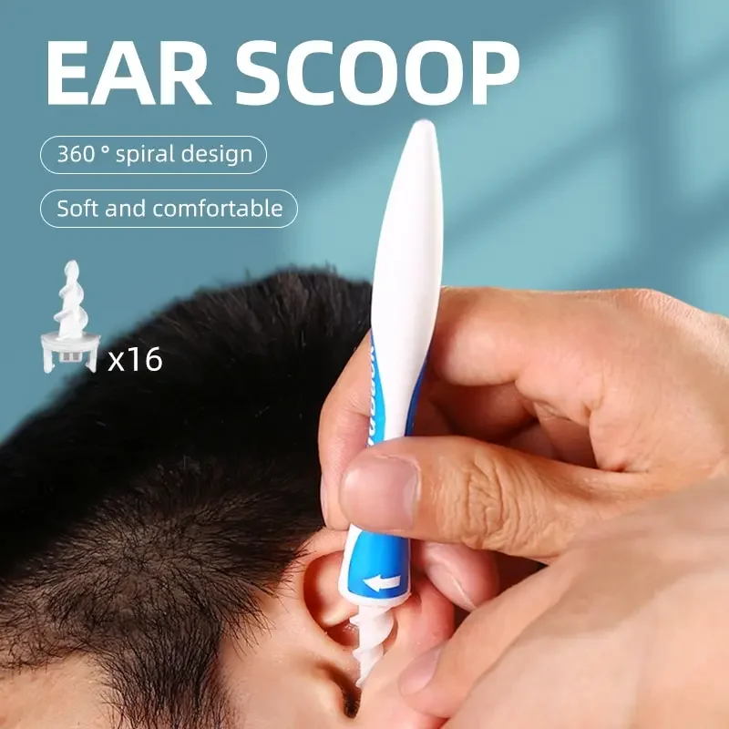 16pcs Silicone Spiral Ear Cleaning Set