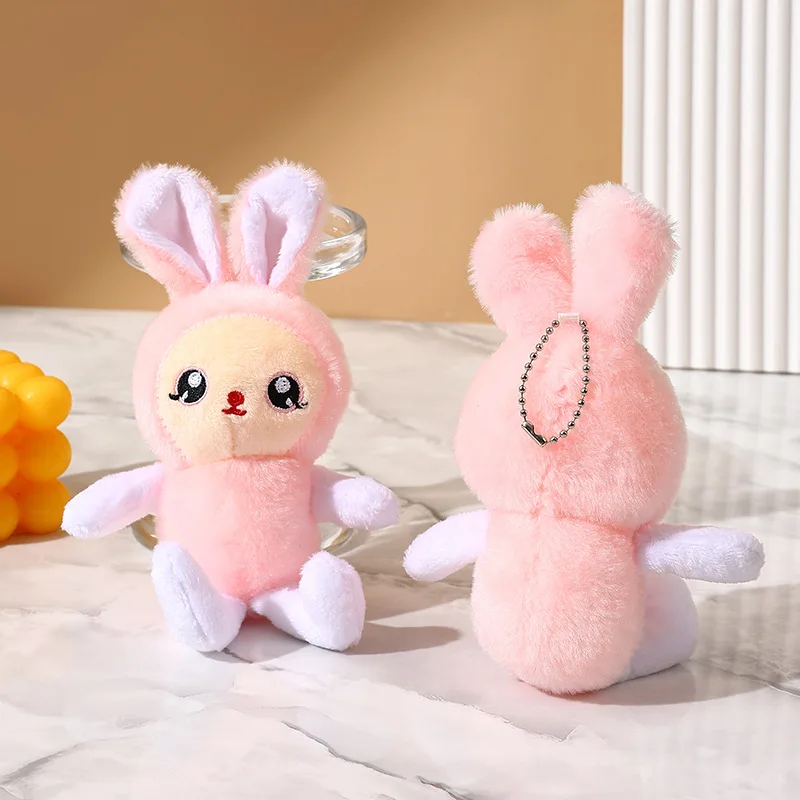 18-19cm 40pcs Wholesale Cute Little Rabbit Kindergarten Children Plush Keychain Toy Pendant Gift Activity