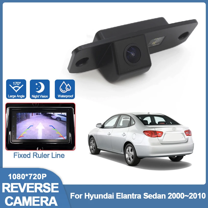 CCD HD Fisheye Rear View Camera For Hyundai Elantra sedan 2000 2001 2002 2003 2004 2005 2006 2007 2008 2009 2010 Car Monitor