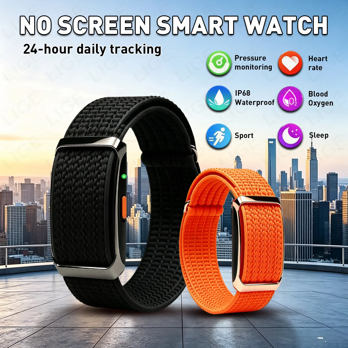 LIGE 2026 Smart Watch GPS Sports Band Men Women Fitness Bracelet Heart Rate SpO2 Stress Monitor Waterproof Multifunction Watches
