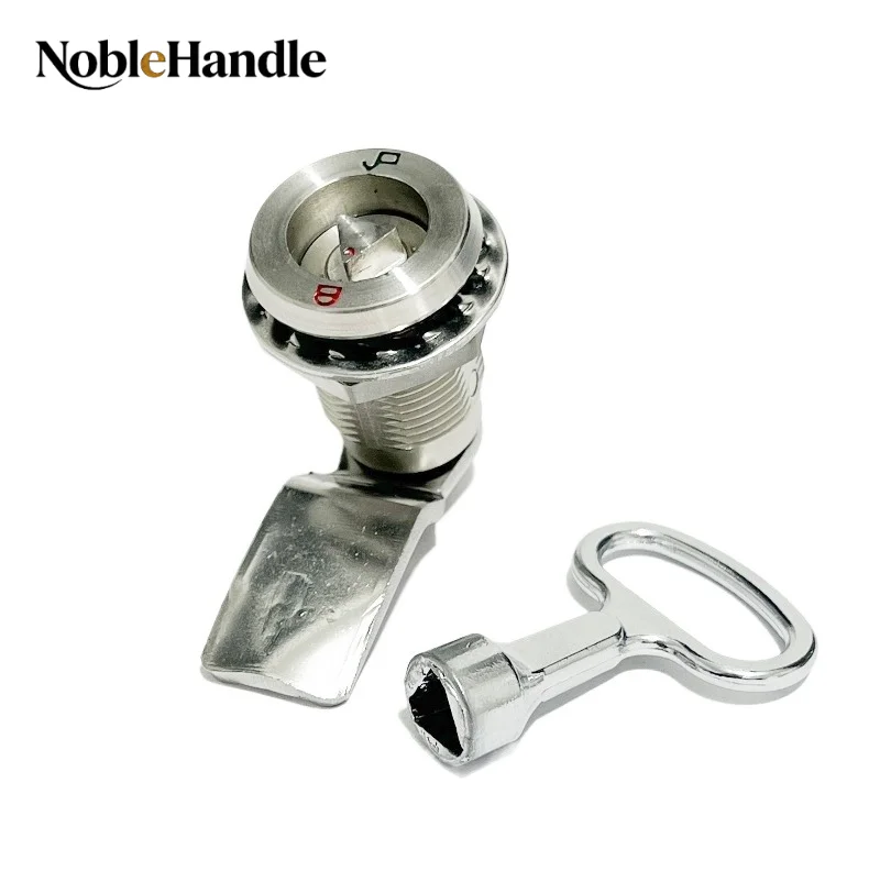 MS816 Stainless Steel Compression Latch Triangle Lock for Electrical Cabinet Distribution Box Train Metro Cylinder Lock