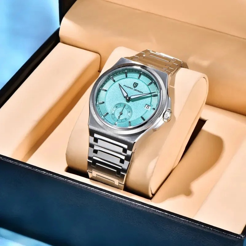 PAGANI DESIGN PD-YS029 Men Quartz Watch Small Second Date Window Stainless Steel Bracelet Sapphire Glass Multiple Color Dial Bus