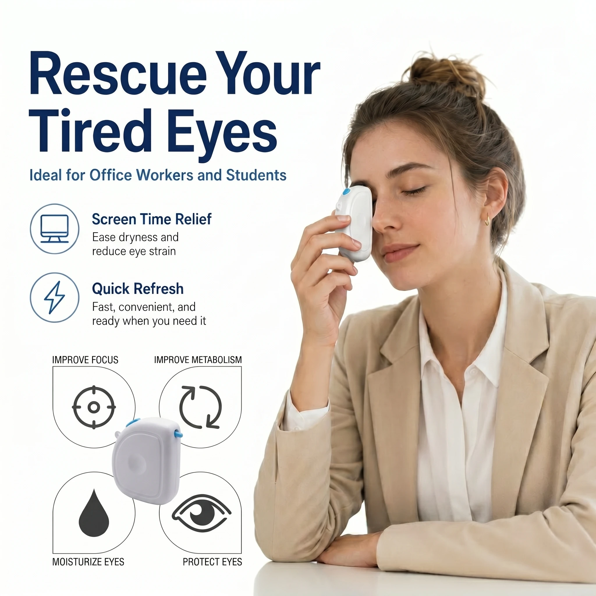 

Portable Eye Massage Device / Physical Vibration Tear Stimulation Instrument for Eye Comfort。