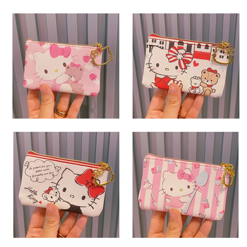 Hello Kitty Cartoon Coin Pouch Purse Sanrio Creative Small Wallet Wholesale My Melody Bags girls purse Kawaii Wallet Kid Purses