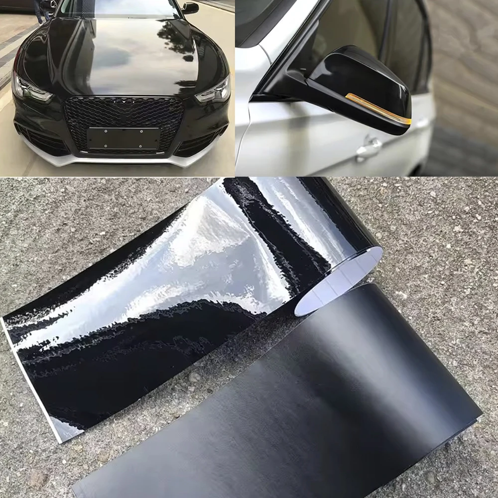 

1pc Car Body Sticker Roll 10*100cm/300cm Vinyl Film For Auto Roofs Bumpers Dashboards Door Handle Waterproof Interior Decoration