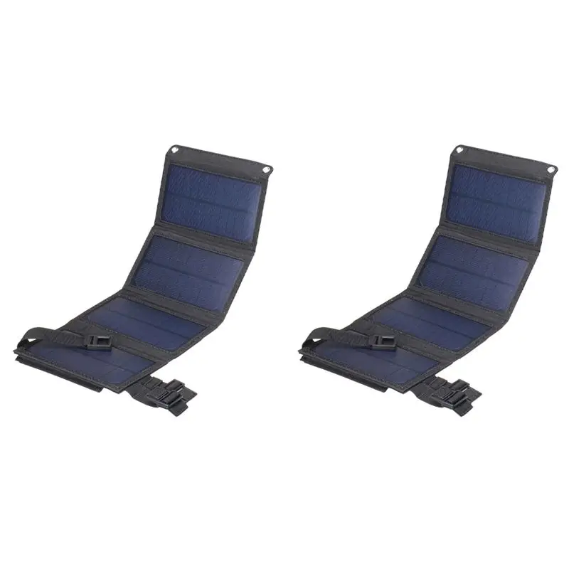 A74E-2X Foldable Solar Panel Solar Cell With USB Output Solar For Camping Cell Phone Tablet Devices Power Bank B