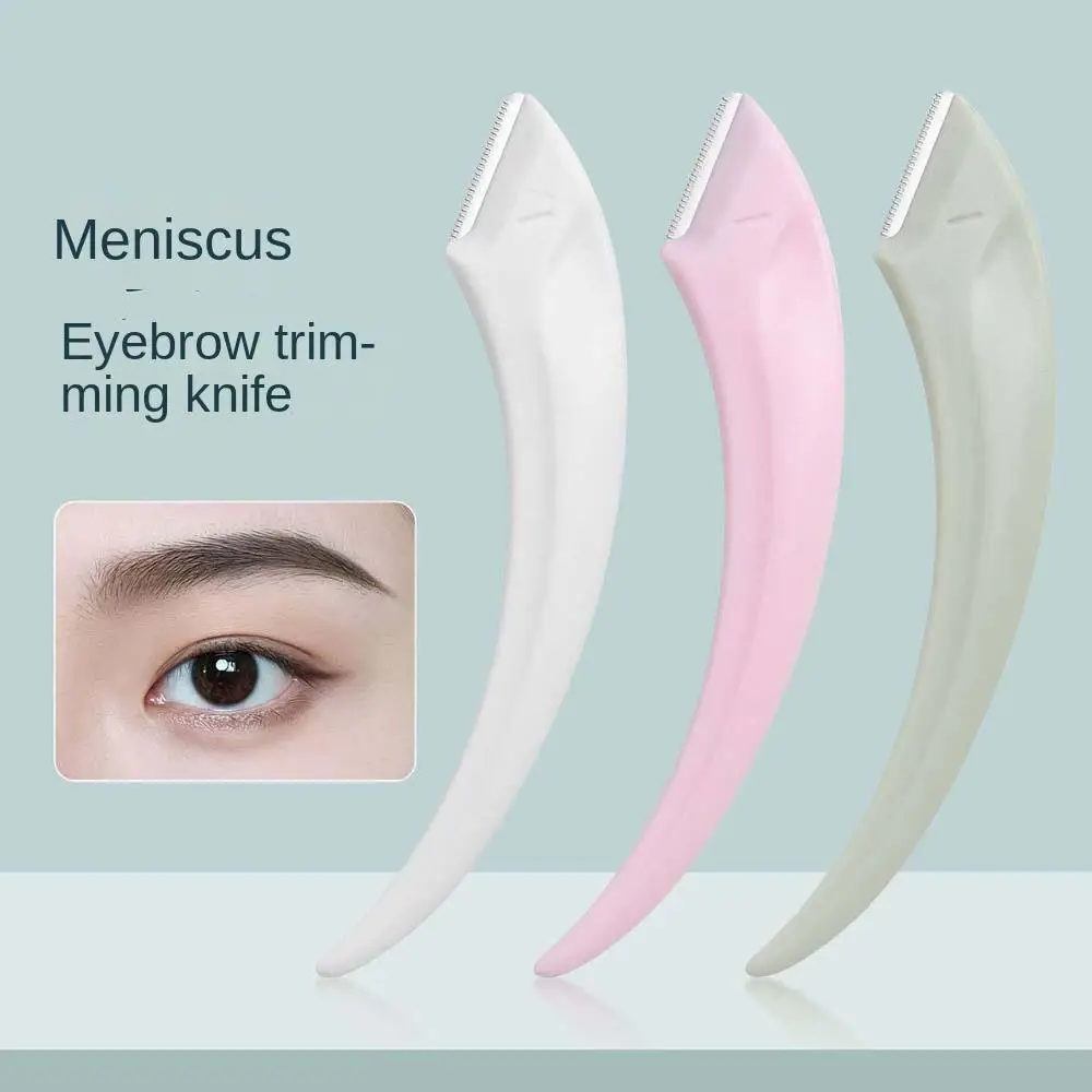

Curved Moon Shaped Curved Eyebrow Trimmer Makeup Tool Facial Hair Razor Curved Eyebrow Shaper Shaver ABS Scratch Prevention