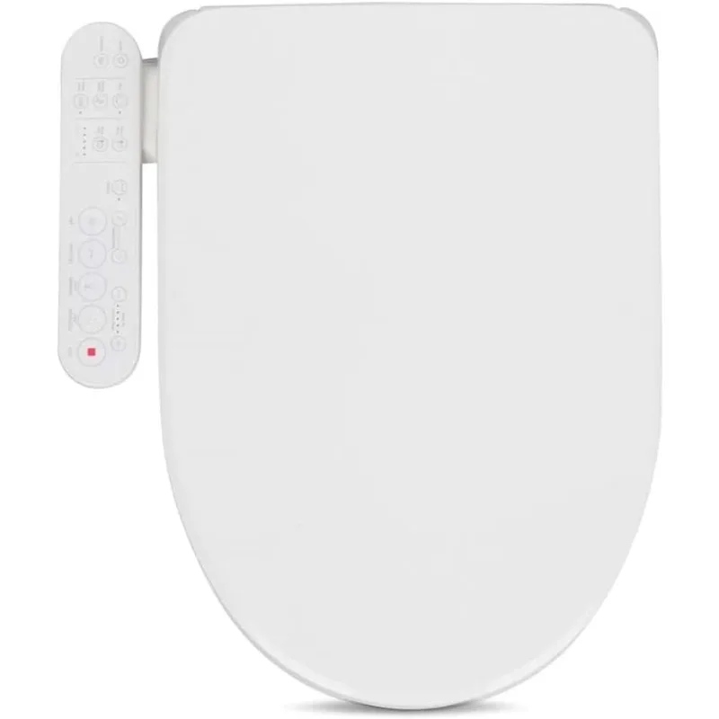 home.GX Wave Bidet Toilet Seat in Round White | Strong SpraLED Nightlight | Warm Air Dryer | Oscillation and Pulse