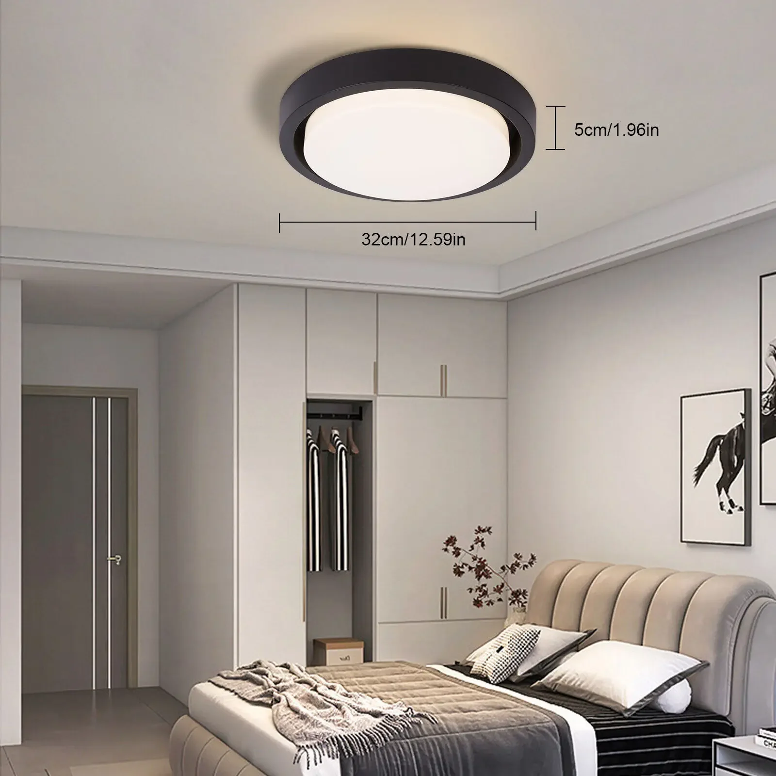 

Acrylic LED Ceiling Fixture - Modern Lighting for Home (18W, 110V-120V)