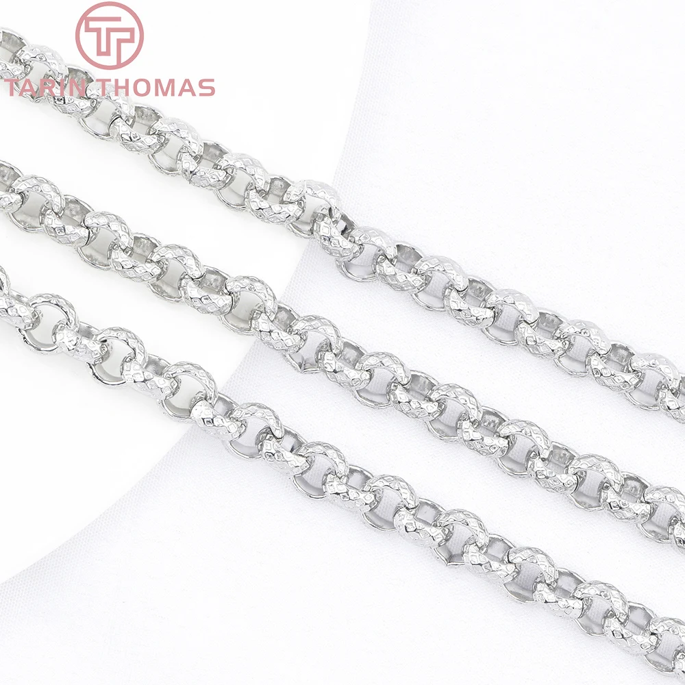 (6193) 50CM 4MM 6,5 MM 24K Color oro plateado collar de latón cadenas pulsera cadenas accesorios de joyería de calidad al por mayor