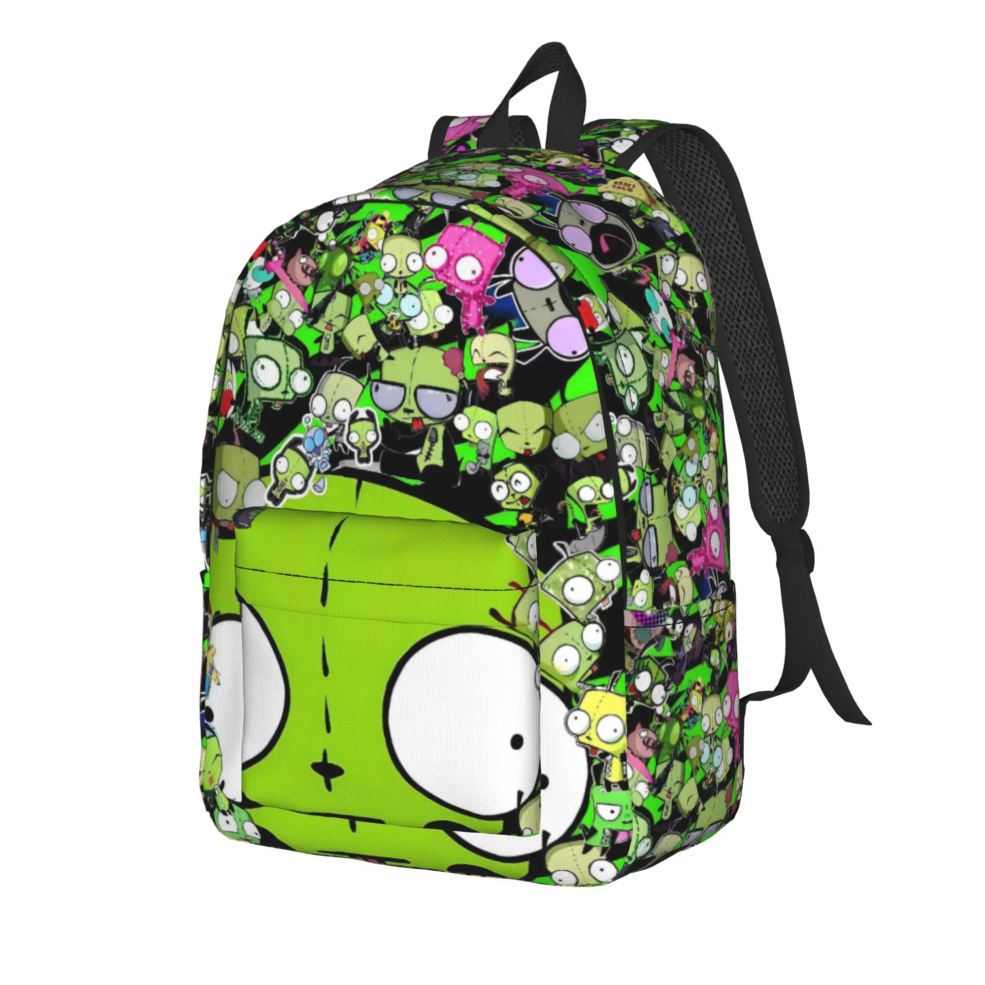Invaders Zims Friends Squirrel & Gir (2) Backpack  Kawaii Backpacks Women Men Daily Breathable High School Bags Custom Rucksack