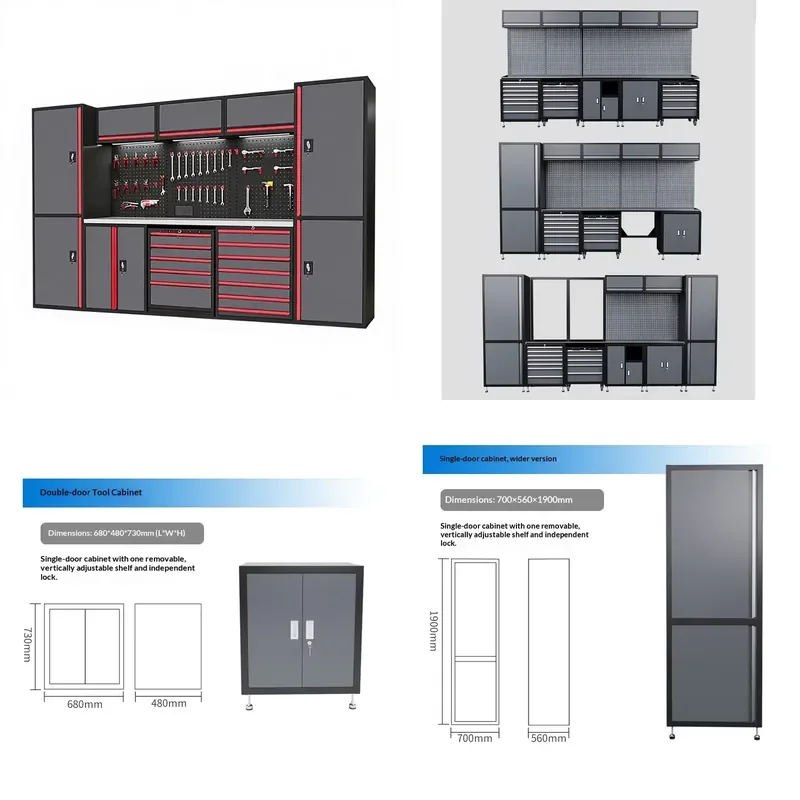 for Auto Maintenance Tool Car Combination Tool Cabinet Multifunctional Heavy Duty Mobile Steel Hardware Workbench 500KG