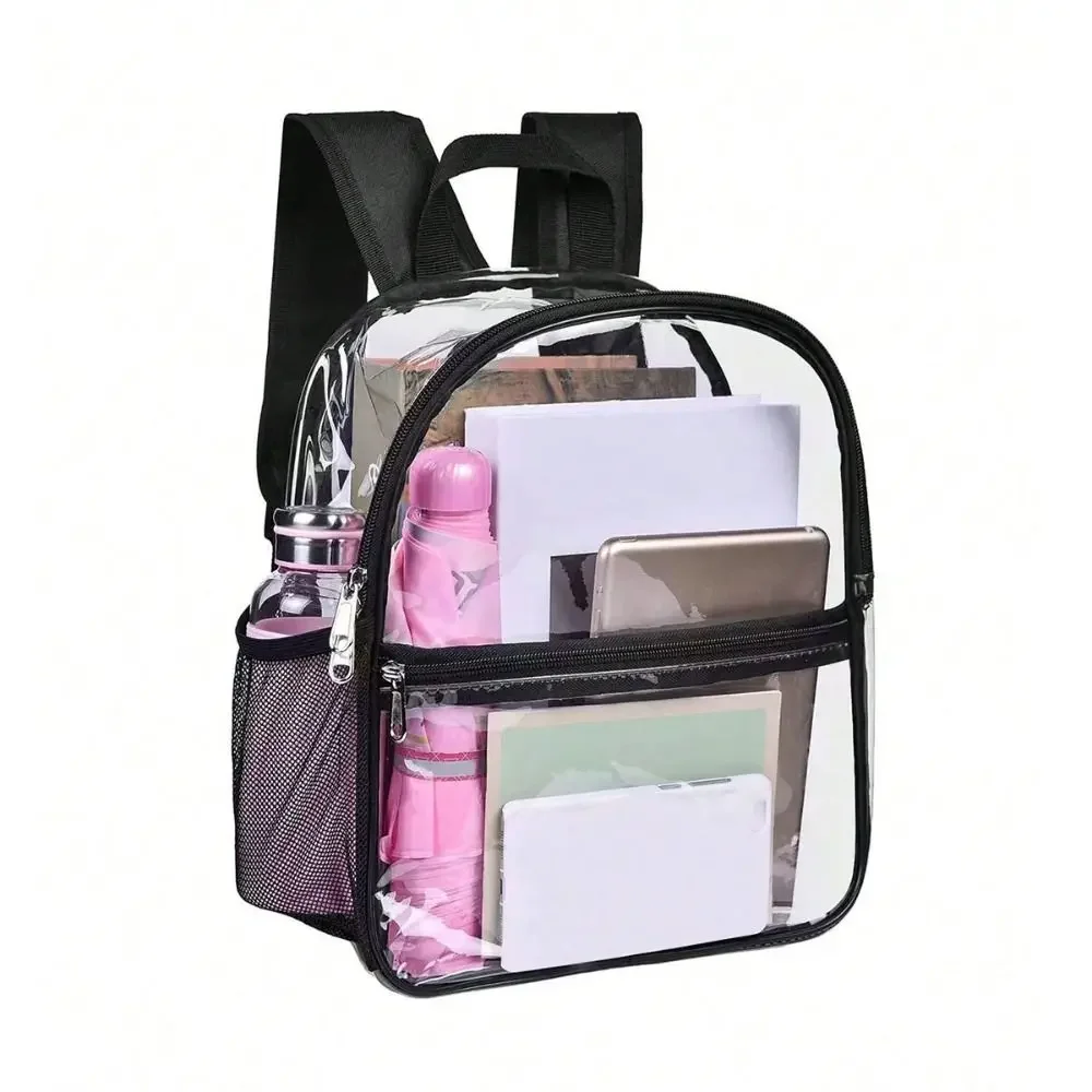 Clear Backpack Transparent PVC Backpack Summer Waterproof Beach Cell Phone Bag for Travel School Storage Small Backbags