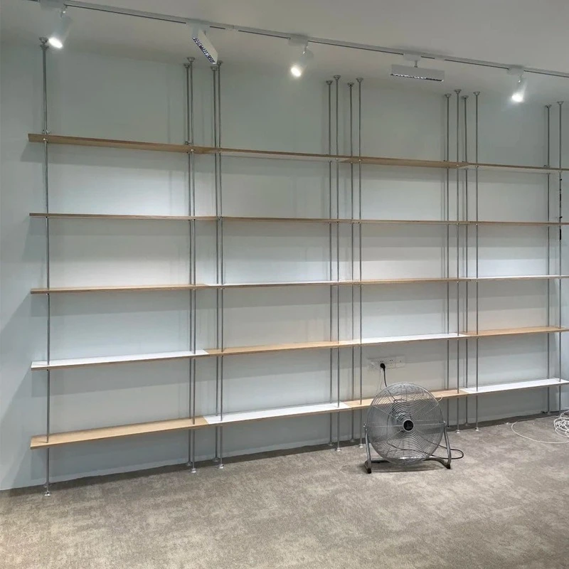 

Indomitable living room bookshelf, metal floor-to-ceiling hanging display multi-layer display shelf