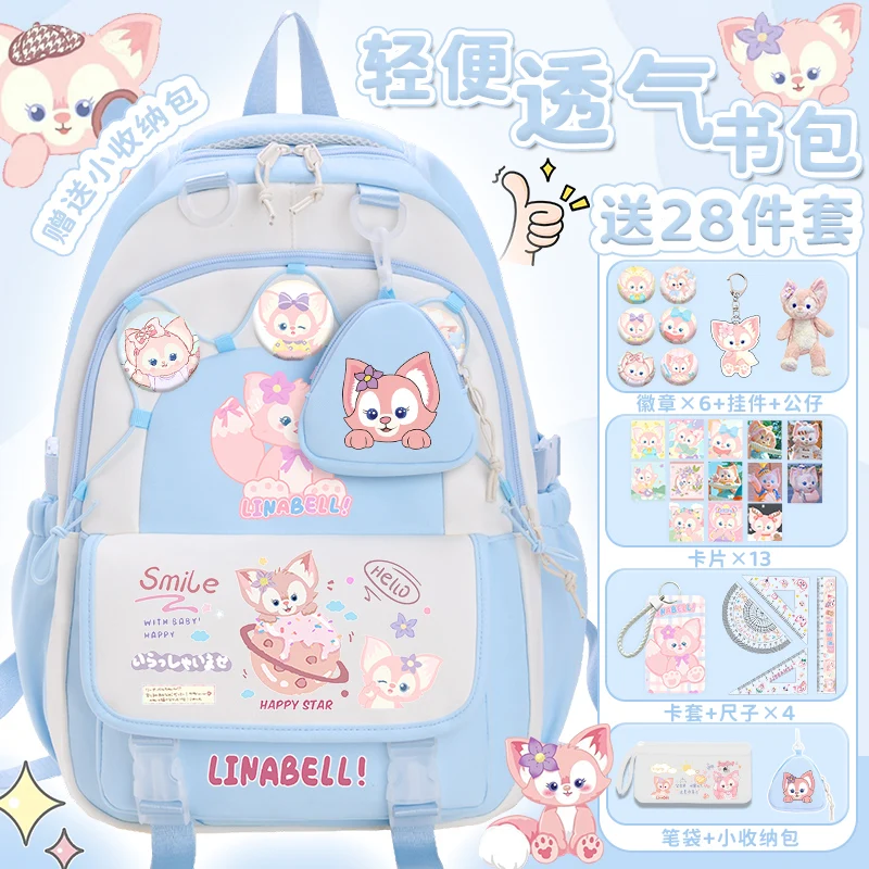 Lina Bell Cute Girl School Bag 2025 New Teenage Luxury Backpack Light Weight Large Capacity Backpack For School Free Shipping