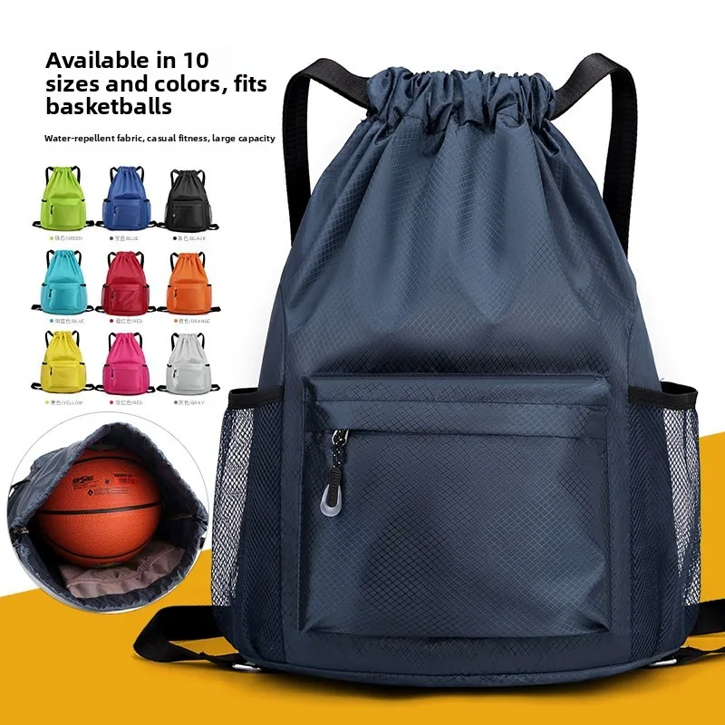

Swimming Travel Bag Dry Wet Separation Backpack Sports Training Basketball Bag Drawstring Double Shoulder Bag Storage Pouch