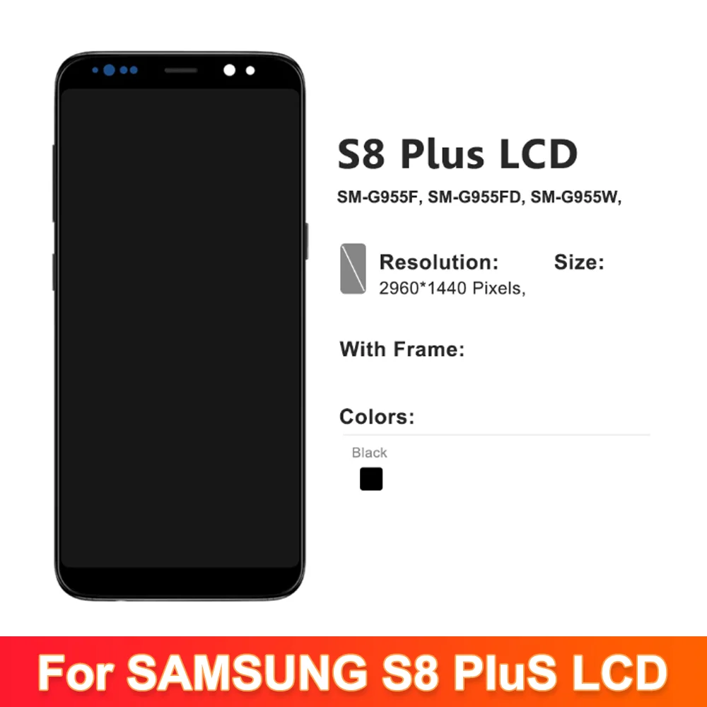 Tested For Samsung Galaxy S8 Plus LCD Display G955 G955F SM-G955FD G955W S8+ LCD Touch Screen Digitize Assembly