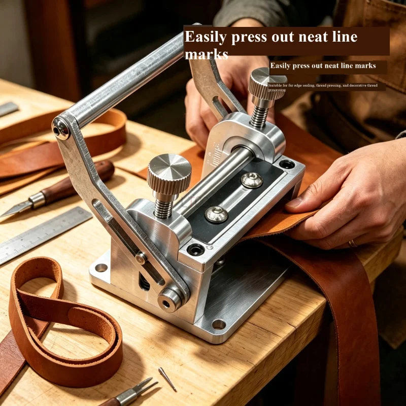 Hand Leather Skiving Machine Cowhide Paring Knife Skiving Tool for Vegetable Tanned Leather Belt Watch Strap Craft Processing