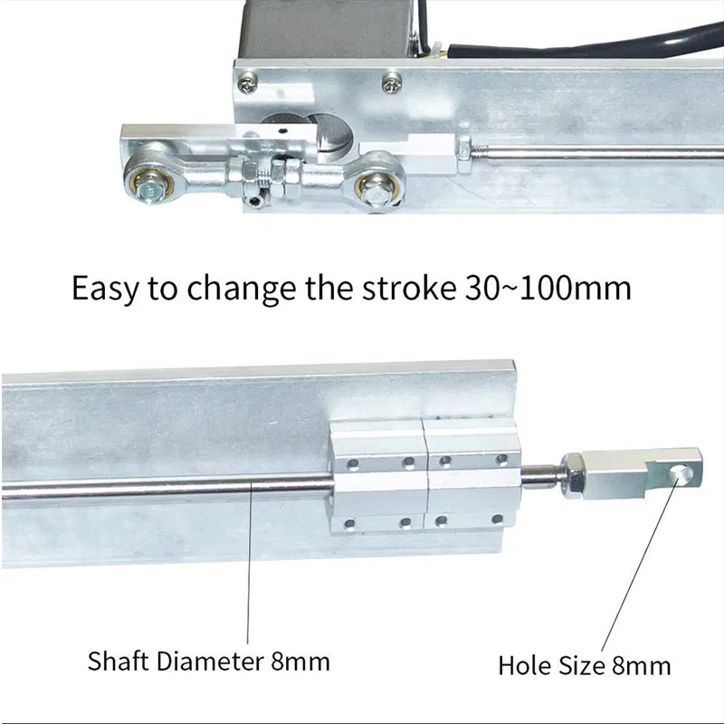 Stroke 50~100mm Linear Actuator AC 110V 220V Reciprocating Motor 15W AC Speed Controller Kits for Particle-Making Experiment