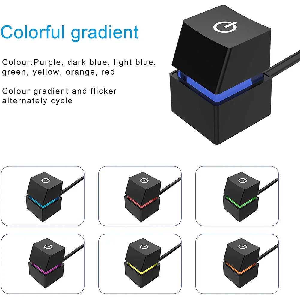 

Кабель-удлинитель для компьютера 2 м, кнопка включения/выключения питания для материнской платы ПК, внешний светодиодный индикатор, удлинитель для ПК