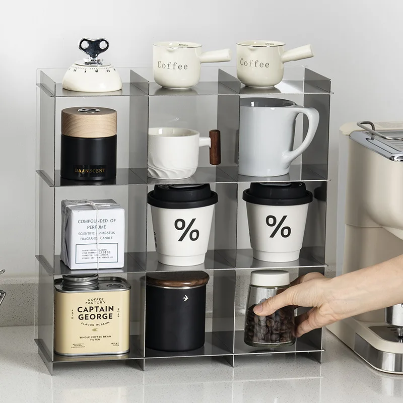 Stainless steel coffee cup holder desktop tea cup holder